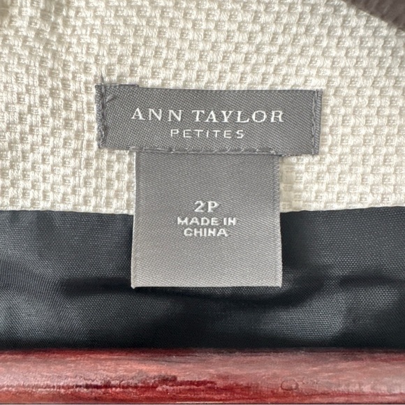 Ann Taylor Petites Silk Cotton Blend Black White Sleeveless Sheath Dress 2P - Picture 6 of 11